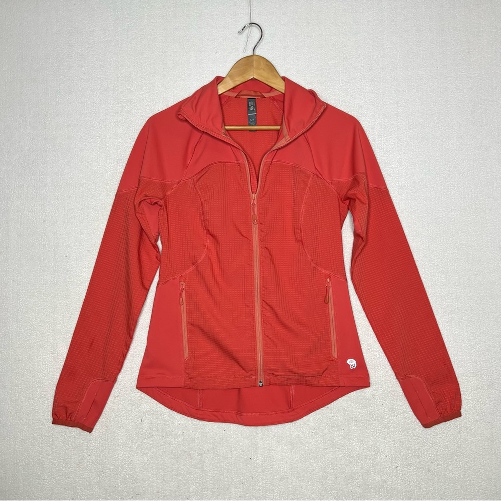 Mountain Hardwear Women's Orange Zip Hoodie Jacket S
